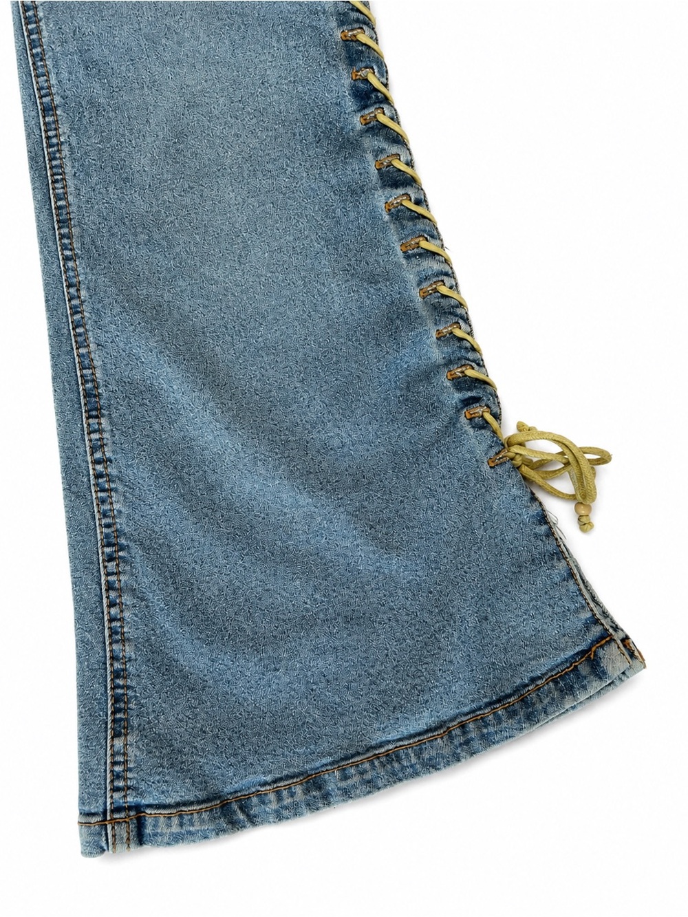 Mudd Blue Flare Jeans with Full Side Lace-Up - Picture 2 of 11